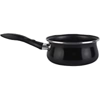 Magefesa Black - Cazo 16cm de acero vitrificado exterior negro. Antiadherente bicapa reforzado- apto para todo tipo de…